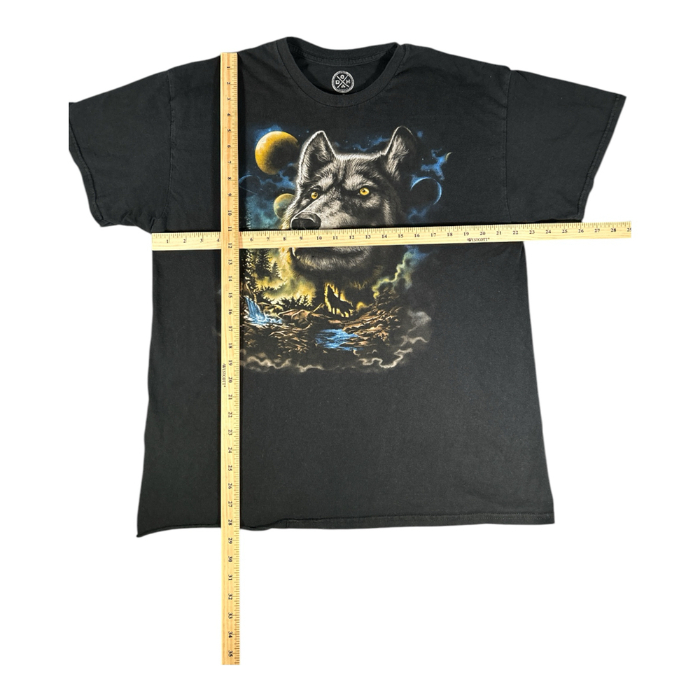 VTG Wolf Forest DOM Graphic T-Shirt Men's XL 90s - Picture 3 of 4